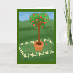 Carte Lonely Heart Topiary Tree Valentine