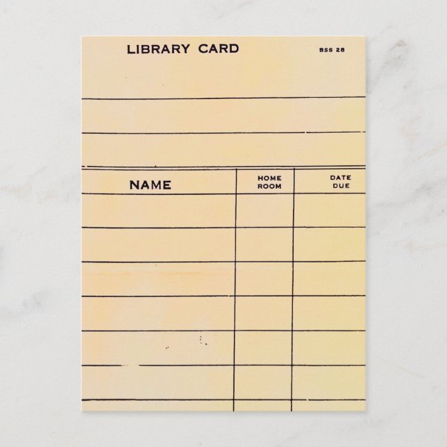 Carte Lonely Library (Devant)