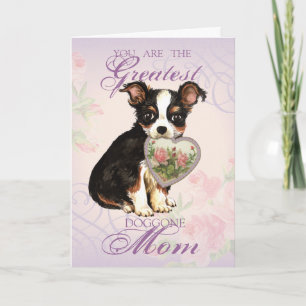 Carte Long manteau Chihuahua Coeur Maman