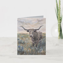 "Longhorn" peint à la main