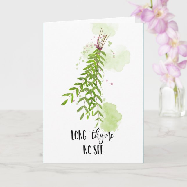 Carte longue durée no see long distance miss you family (Orchidée)