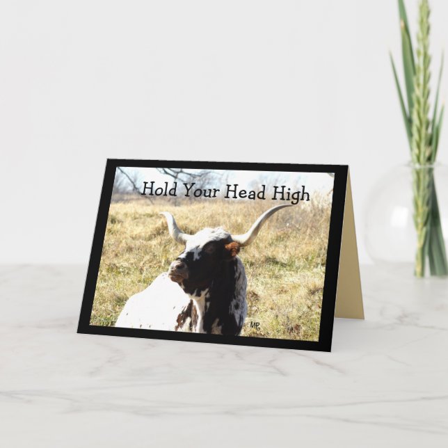 Carte Lookin'Tough Longhorn 2- personnaliser toute occas (Devant)
