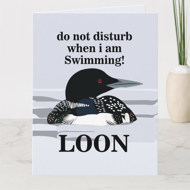 Carte Loon Common Loon Bird Lake Funny (Devant)
