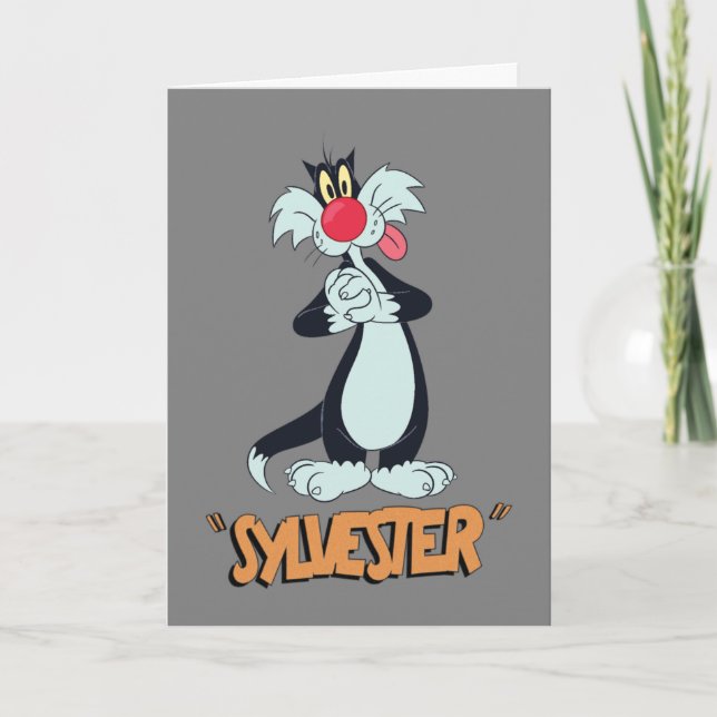 Carte LOONEY TUNES™ Rires rétro | SYLVESTER™ (Devant)