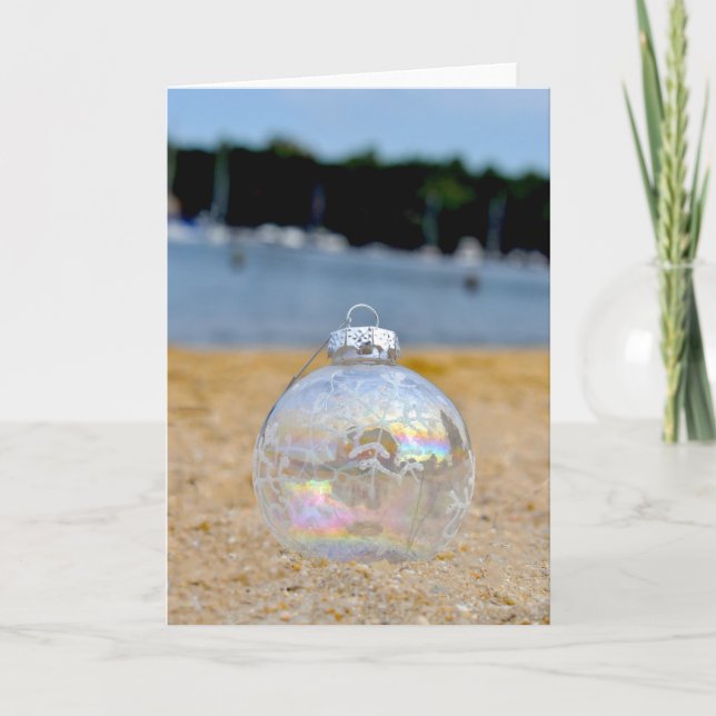 Carte L'ornement de Noël dans le sable (Devant)