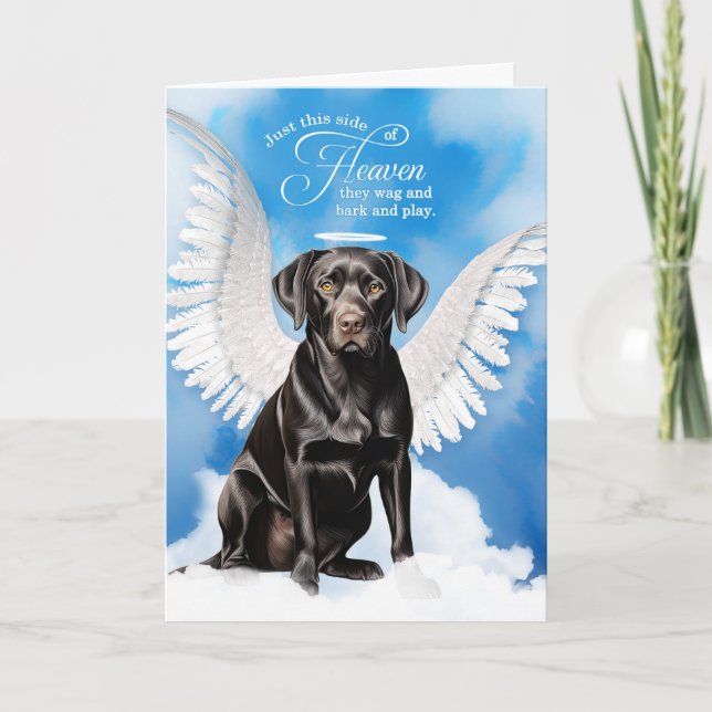 Carte Loss of Dog Black Labrador Retriever Pet Sympathy (Devant)