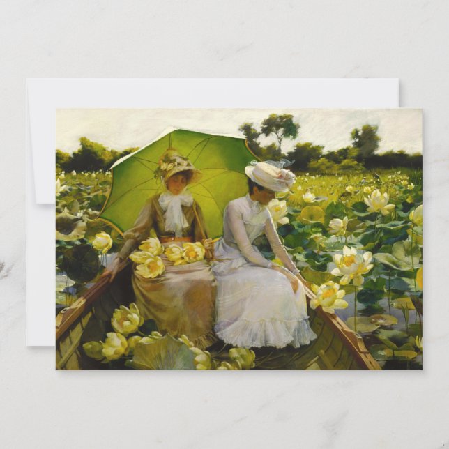 Carte Lotus Lilies | Charles Courtney Curran (Devant)