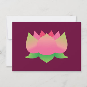 Carte Lotus rose