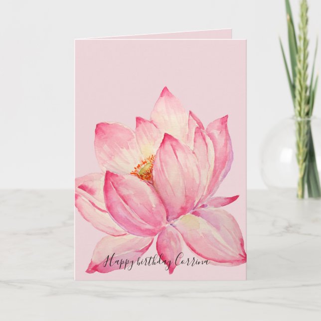 Carte Lotus rose (Devant)