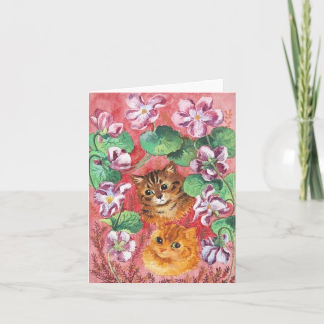 Carte Louis Wain Kitties et Pansies (Devant)