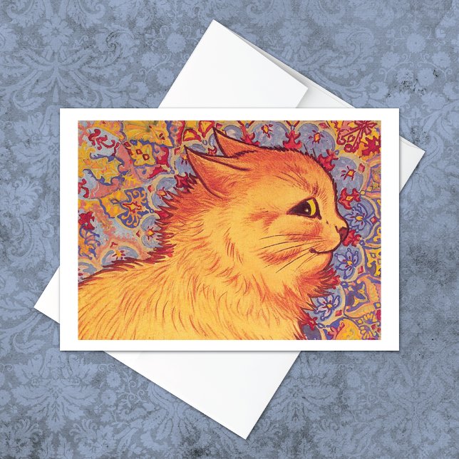Carte Louis Wain Tabby Chat orange (Créateur téléchargé)