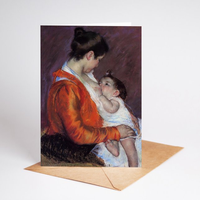 Carte Louise allaitant son enfant | Mary Cassatt (Créateur téléchargé)