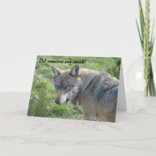 Carte Loup birthday