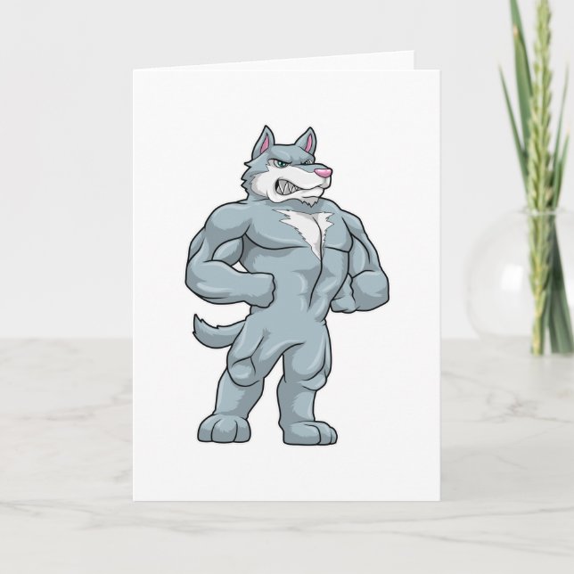 Carte Loup culturiste extrême (Devant)