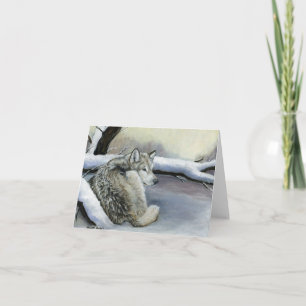 Carte Loup dans la Snow