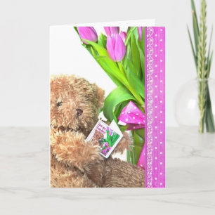 Carte L'ours en peluche de l'anniversaire de grand-mère
