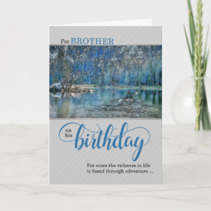 Carte L'Outdoorsman de l'anniversaire du frère Kayak Row