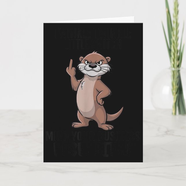 Carte Loutre Étincelle Petite Moucharde Occupe-Toi De Te (Devant)
