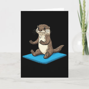 Carte Loutre utilisant un tapis de yoga 