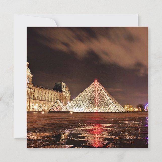 Carte Louvre, Paris, France, photo pittoresque, (Devant)