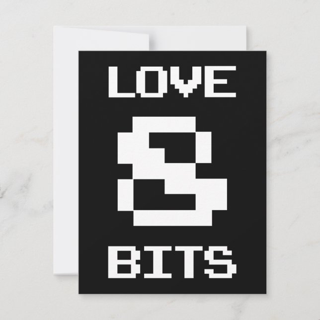 Carte Love 8 bits (Devant)