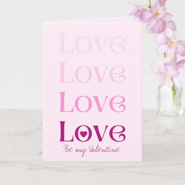 Carte Love Be My Valentine Greeting Card (Orchidée)