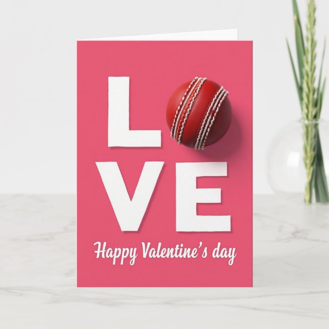 Carte Love Cricket Valentines Day Card (Devant)