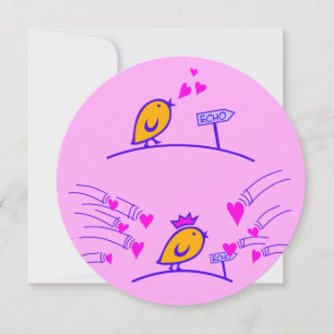 Carte LOVE ECHO - Comic Birds Tweetlercools 3