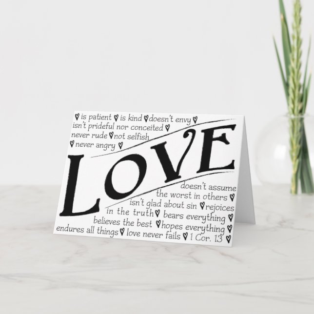 Carte Love est patient, Love est enfant (Devant)