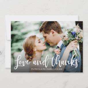 Carte Love Et Remerciements Élégant Photo Mariage Merci