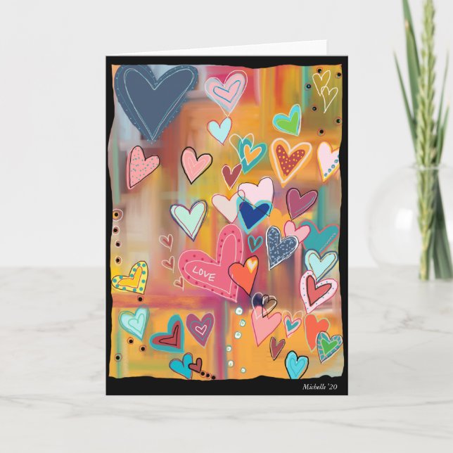 Carte Love Hearts (Devant)