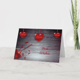 Carte Love Hearts Félicitations Mariage Card