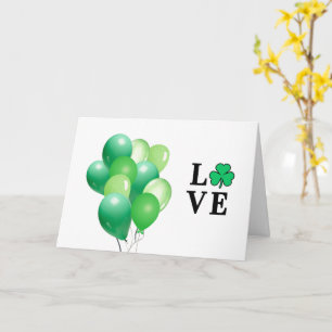 Carte LOVE Ireland Green Balloons All Purpose Blues