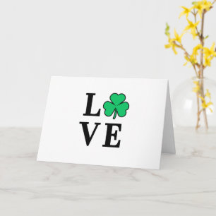 Carte LOVE Irlande Clover Shamrock Tout usage Vide
