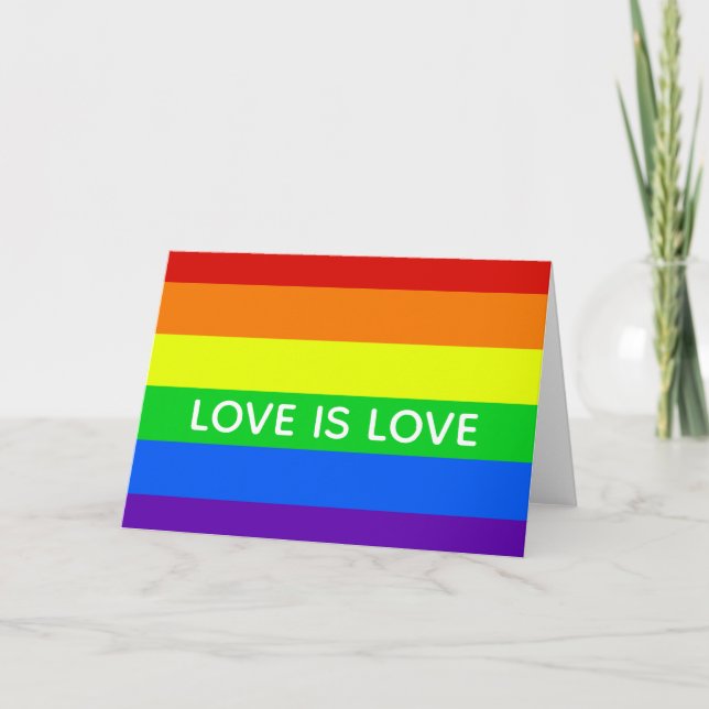 Carte Love is Love Gay Pride LGBTQ Beautiful (Devant)