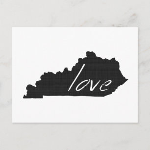 Carte Love Kentucky Formé Antique Black Chalkboard
