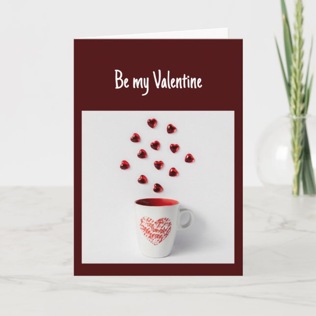 Carte Love Like a Warm Cup of Coffee Fun Valentine (Devant)