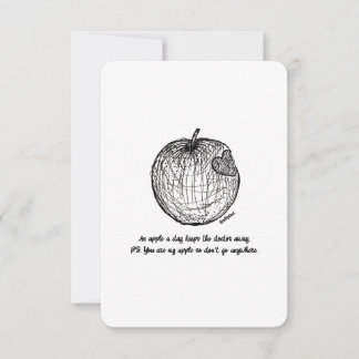 Carte Love & Merci, Don't Go Anywhere, Flat Card