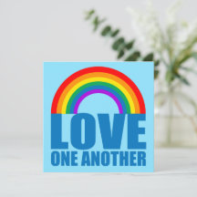 Love One Another Rainbow Christian Card