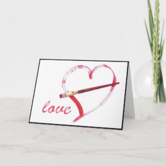 Carte Love Paint Brush Blank Greeting