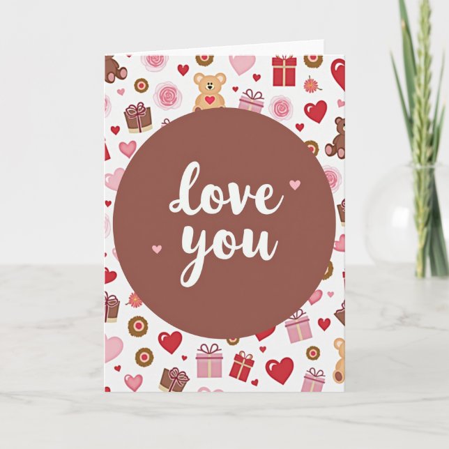 Carte Love Pattern Heartfelt Card (Devant)