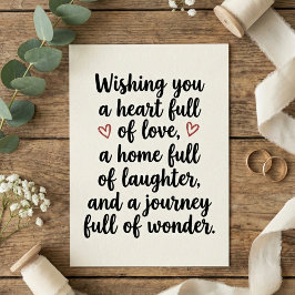 Carte Love Quote Wedding Engagement Party