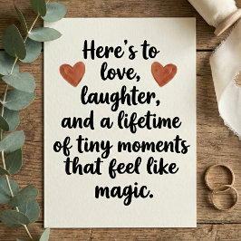 Carte Love Quote Wedding Engagement Party