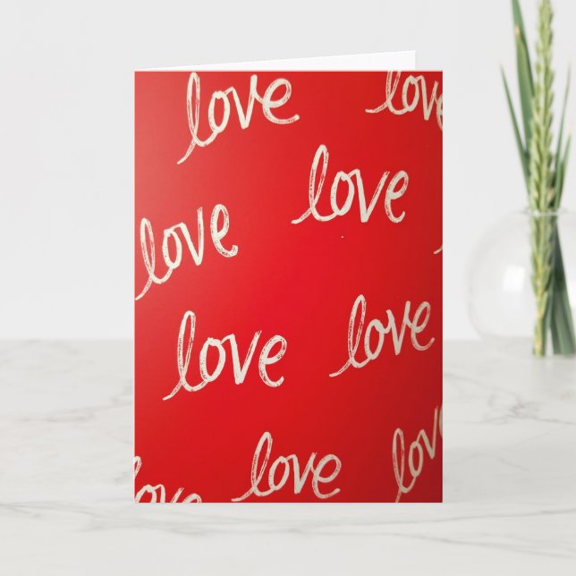 Carte Love Repeated Crimson Red Card (Devant)