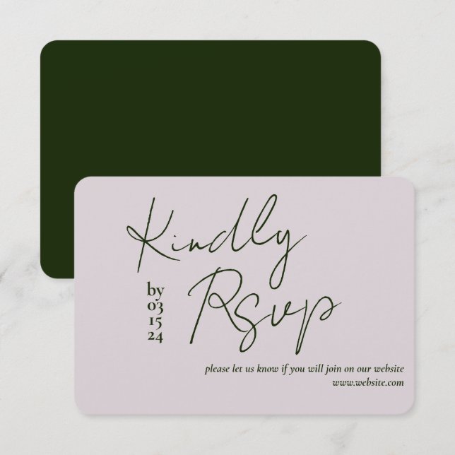 Carte Love Story mariage RSVP (Devant / Derrière)