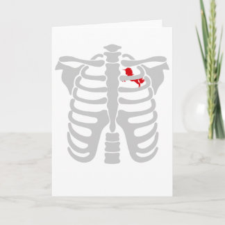 Carte Love Unicorn Dans Skeletons Coeur Halloween Funny