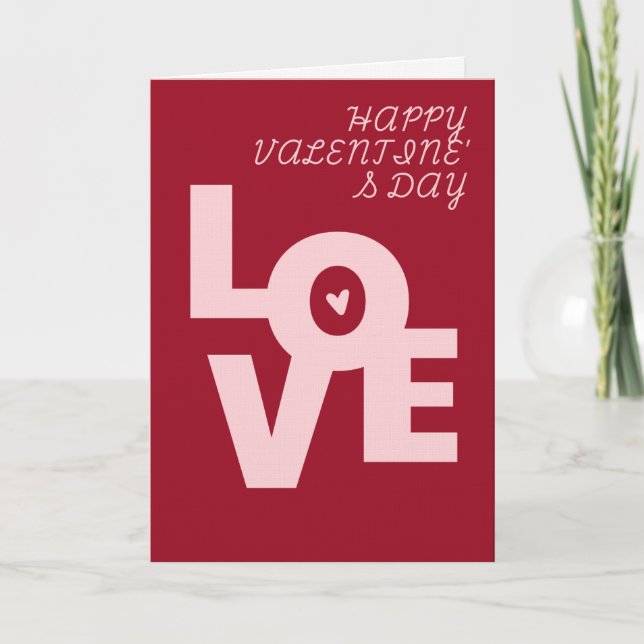 Carte LOVE Valentines card (Devant)