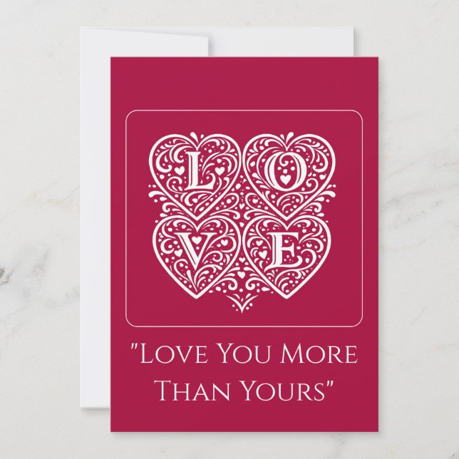 Carte Love Valentines Day Cards – Romantic Love letters (Devant)