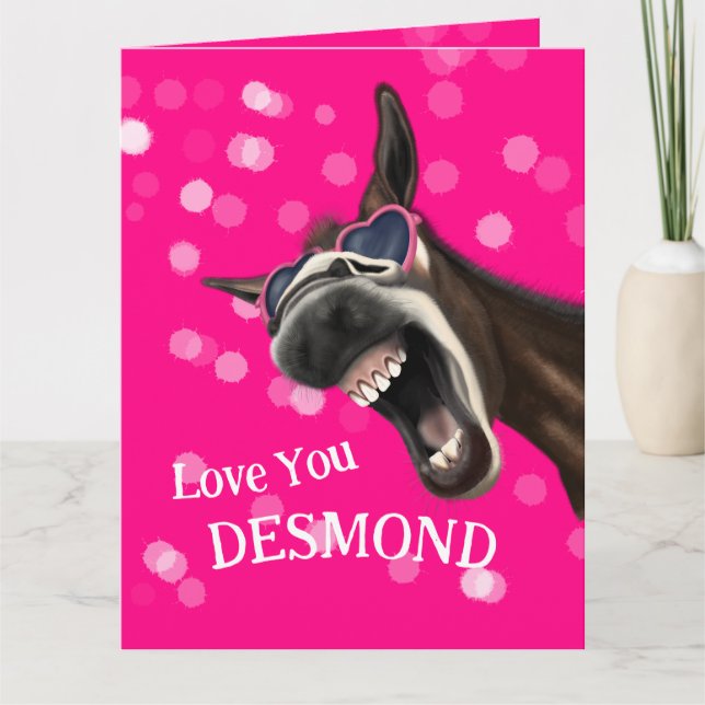 Carte Love You, Crazy Donkey Greeting Card (Devant)