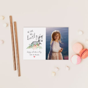 Carte Love You Deerly Photo Valentine